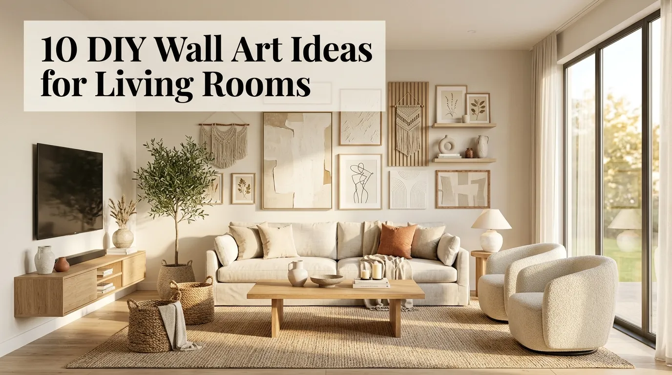 10 DIY Wall Art Ideas for Living Rooms