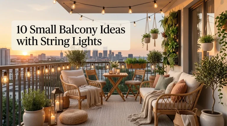 10 Small Balcony Ideas with String Lights