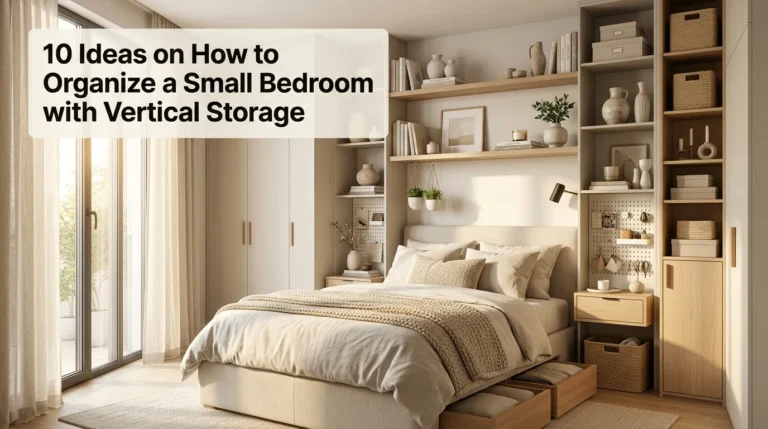 10 Ideas on How to Organize a Small Bedroom with Vertical Storage