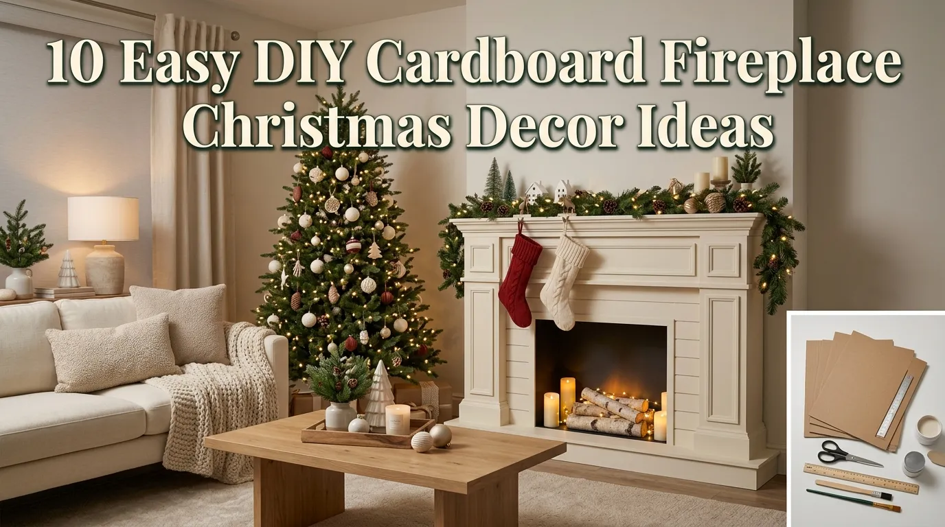 10 Easy DIY Cardboard Fireplace Christmas Decor Ideas
