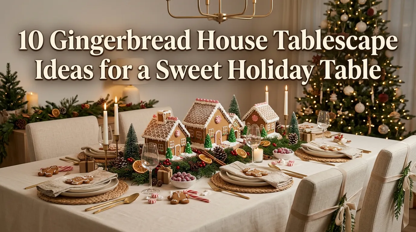 10 Gingerbread House Tablescape Ideas for a Sweet Holiday Table