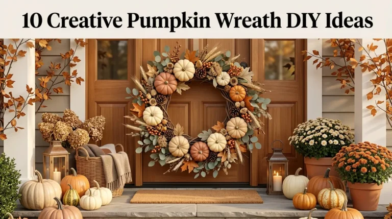 10 Creative Pumpkin Wreath DIY Ideas
