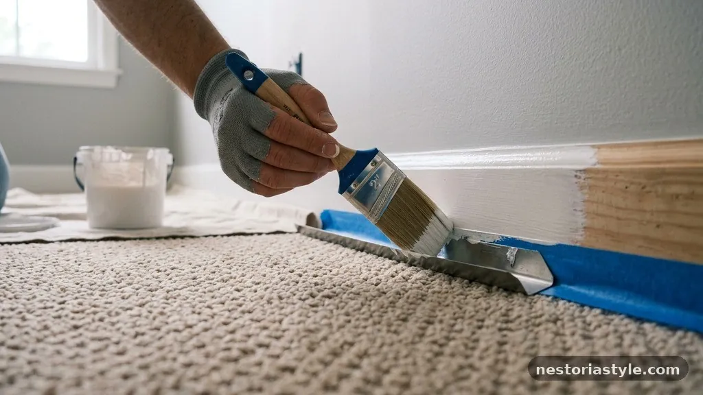 Managing Paint Volume to Prevent Drips - How to Paint Baseboards on Top of Carpeting Without Getting Paint on Fibers