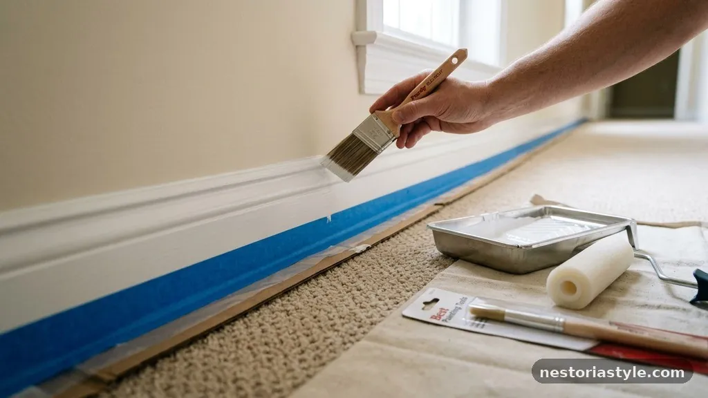 Selecting the Best Painting Tools - How to Paint Baseboards on Top of Carpeting Without Getting Paint on Fibers