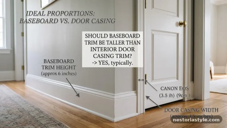 Should Baseboard Trim Be Taller Than Interior Door Casing Trim?