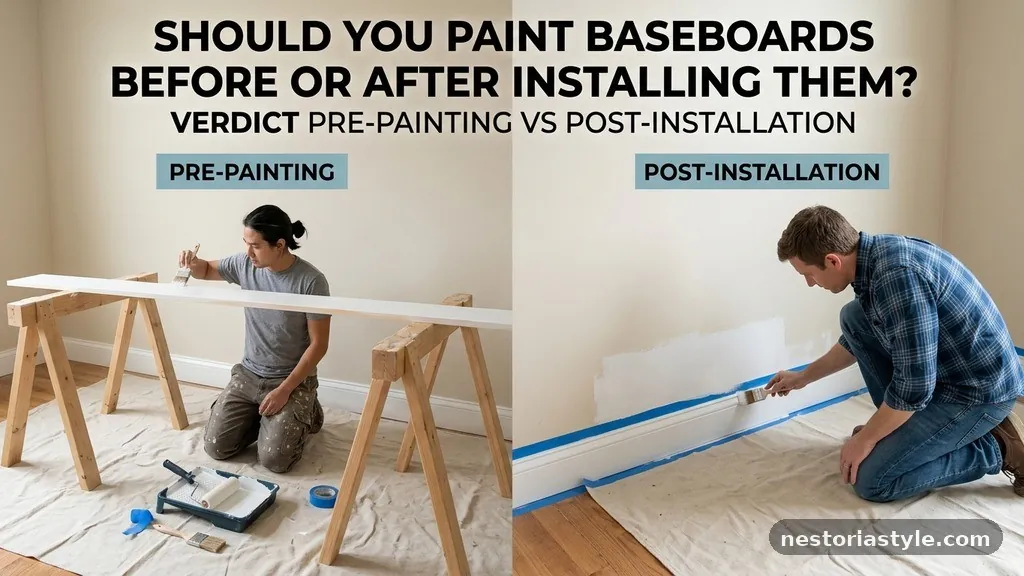 Should You Paint Baseboards Before or After Installing Them on the Wall?