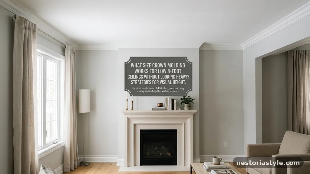 Strategies for Visual Height - What Size Crown Molding Works on Low 8-Foot Ceilings Without Looking Heavy?