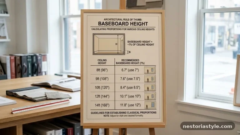 The Architectural Rule of Thumb for Baseboard Height (7% Rule)