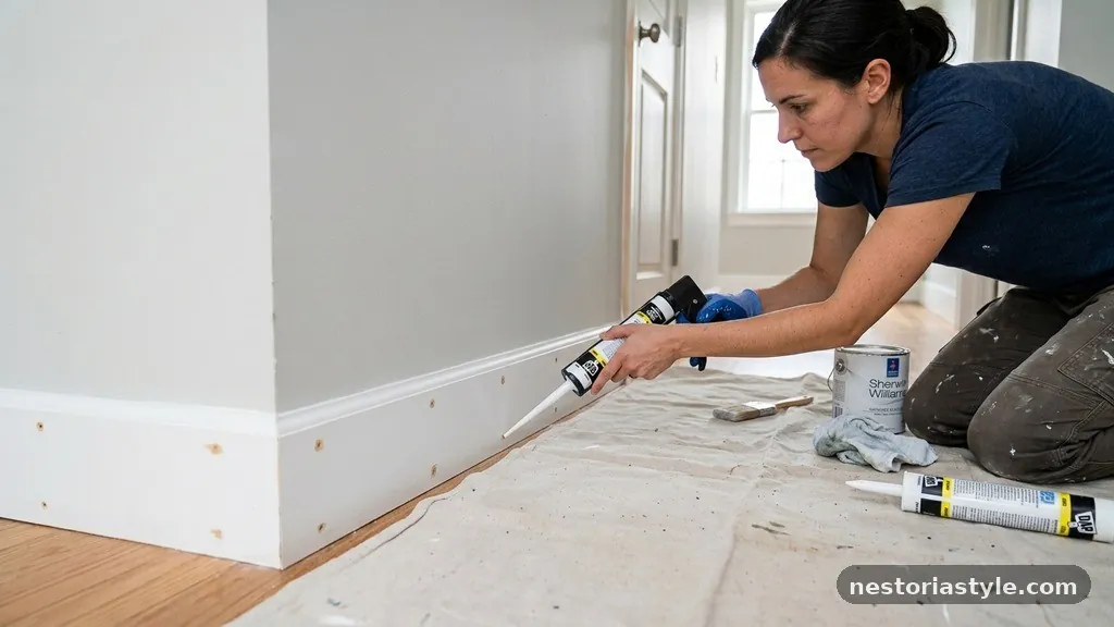 The Role of Caulking and Nail Holes - Should You Paint Baseboards Before or After Installing Them on the Wall?