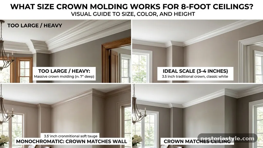 The Role of Color in Visual Height - What Size Crown Molding Works on Low 8-Foot Ceilings Without Looking Heavy?