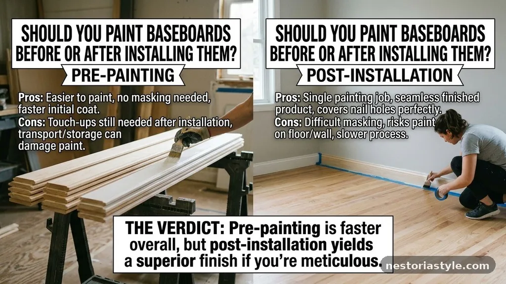 The Verdict on Pre-Painting vs. Post-Installation - Should You Paint Baseboards Before or After Installing Them on the Wall?