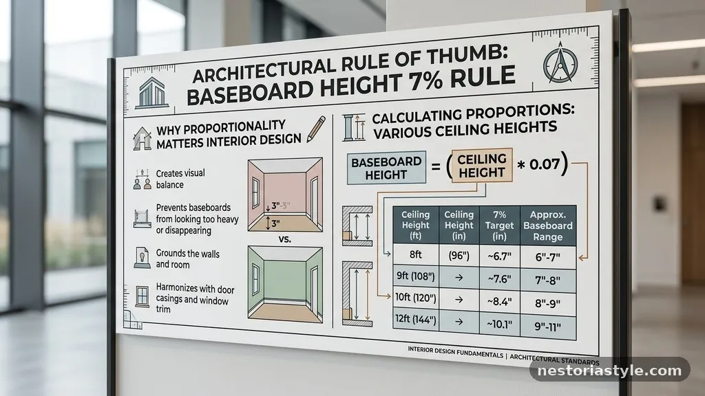 Why Proportionality Matters in Interior Design - The Architectural Rule of Thumb for Baseboard Height (7% Rule)